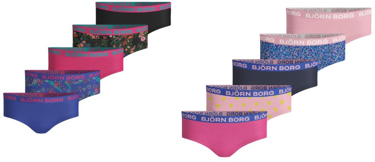 Bestrating camera het formulier Bjorn Borg - 10 pack - Hipster onderbroeken - LA Dot & Paisley - Meisjes -  Multi | SoftshellWebshop.nl