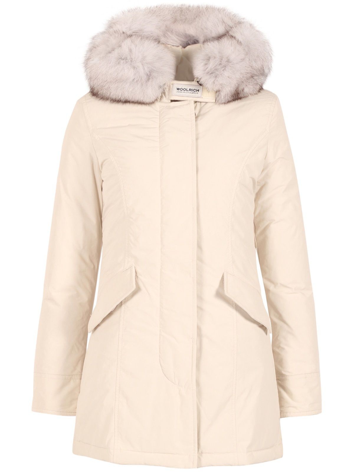 Woolrich Down Luxury Arctic Parka Fox Jas Dames Wit Maat M