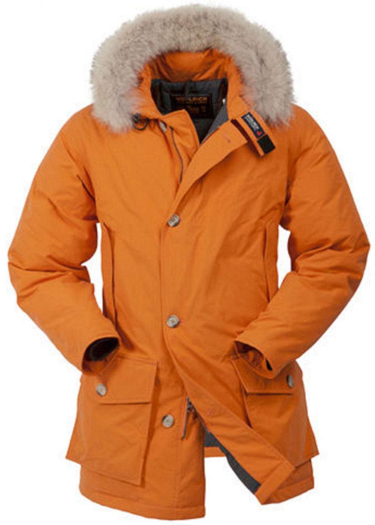 Woolrich Cloth Arctic Jas Heren Oranje - Maat M | SoftshellWebshop.nl