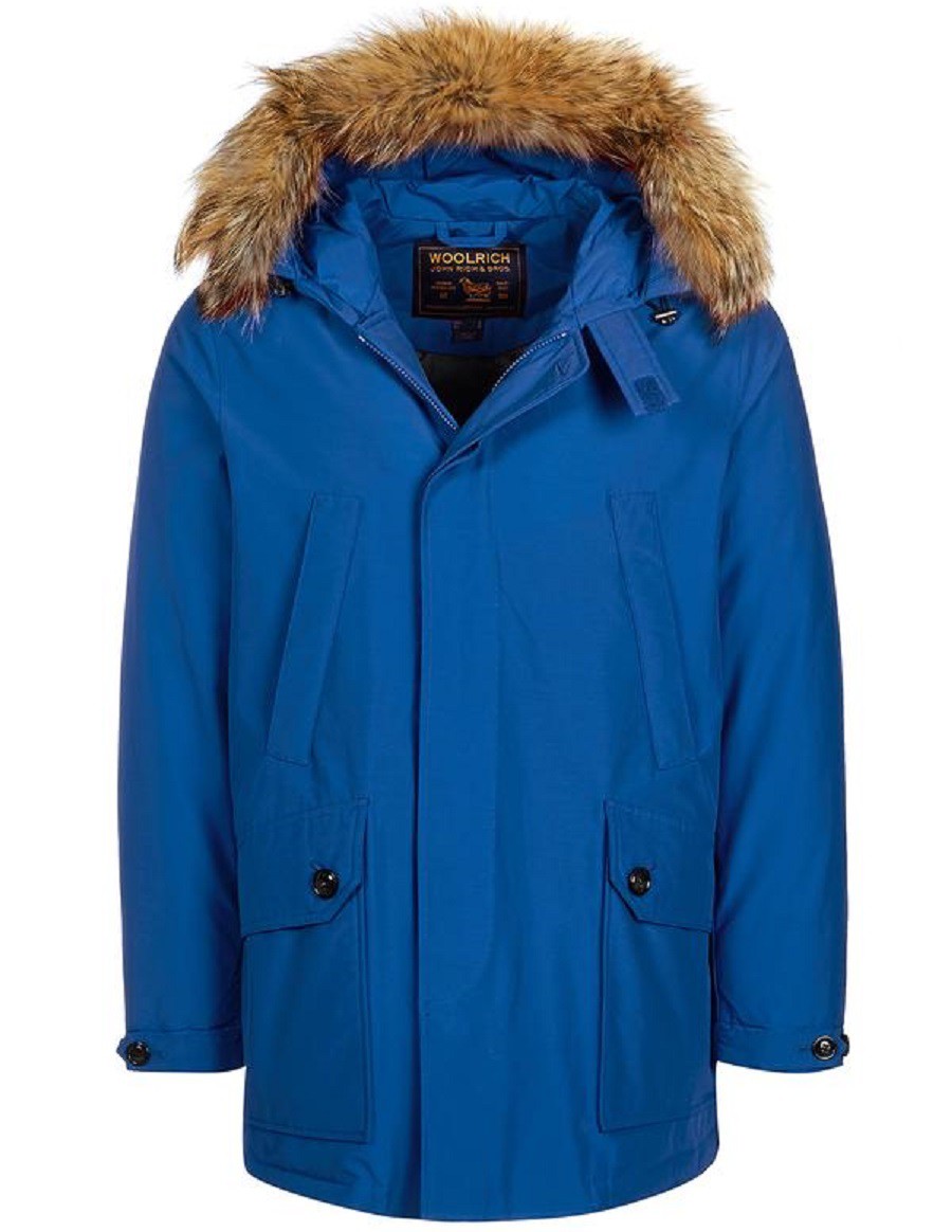 marmeren Sicilië Miles Woolrich Dayton Parka Blauw Heren - Maat S | SoftshellWebshop.nl