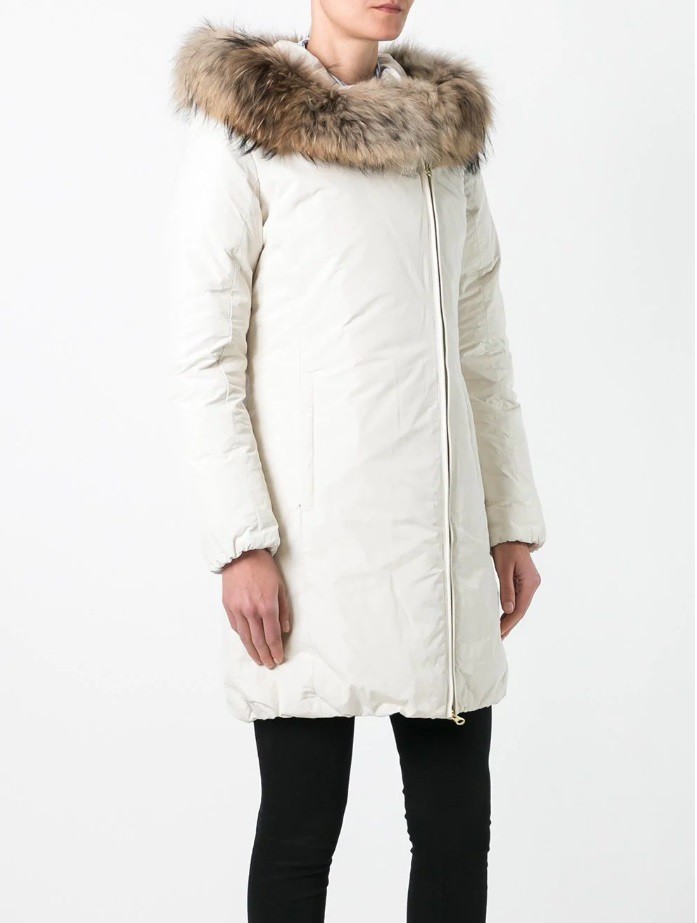 Woolrich Eugene Coat Winterjas Dames Gebroken Wit Maat S