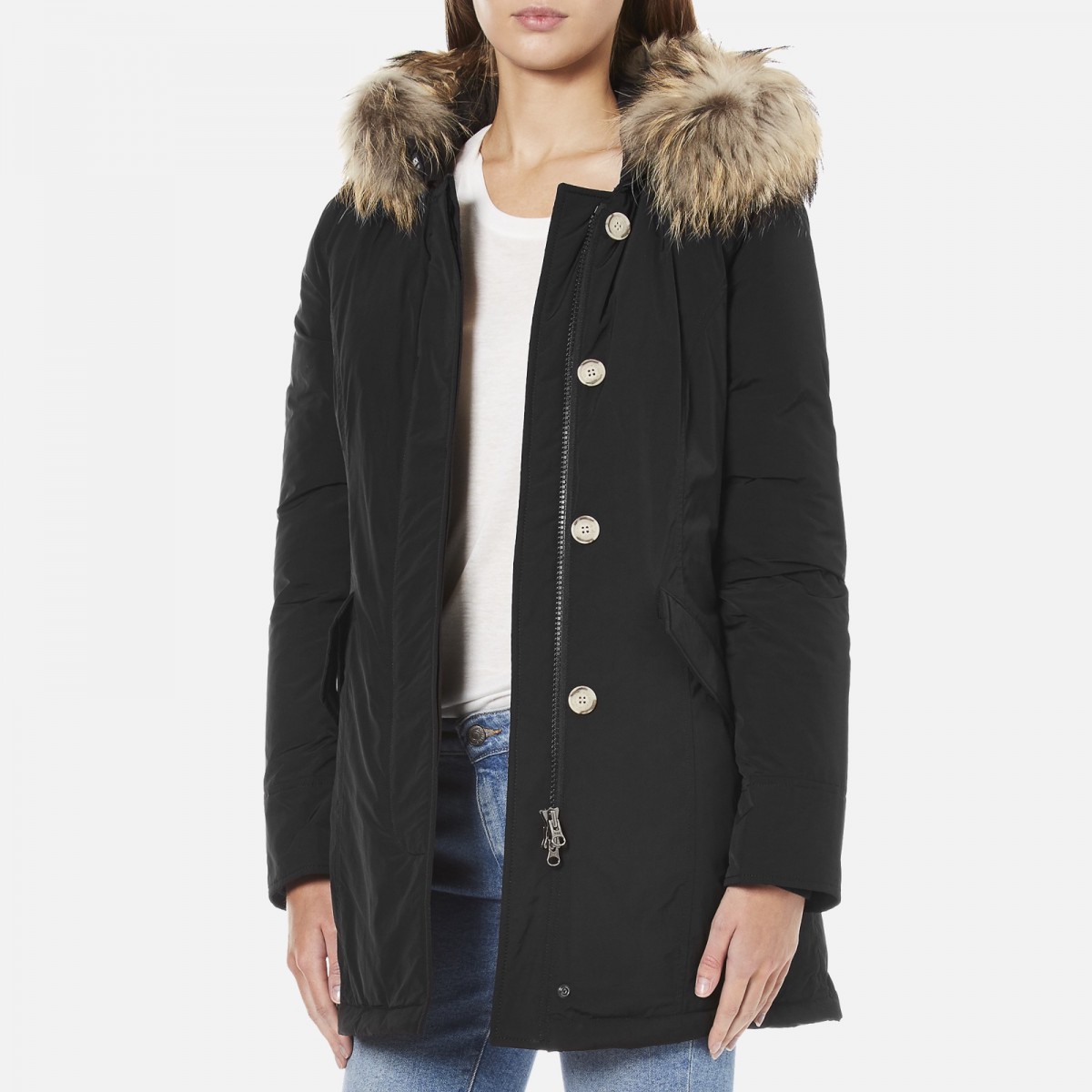 Woolrich Luxury Arctic Parka Dames Zwart Maat M SoftshellWebshop