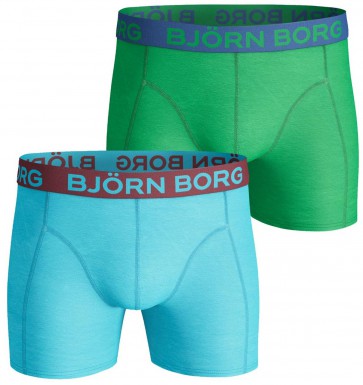 Bjorn Borg 2-pack boxers lichtblauw groen