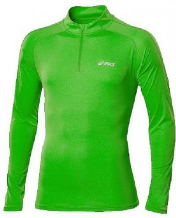 Asics - Hardloopvest - Heren - Groen - Halve rits - Maat L