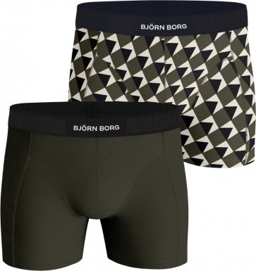 Björn Borg - Heren - 2 Pack Boxershorts - Groen - Groenprint