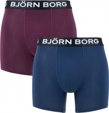 Björn Borg - Heren - Polyamide Onderbroeken - 2 Pack - Hydro Pro Sport Boxers - Rood - Blauw