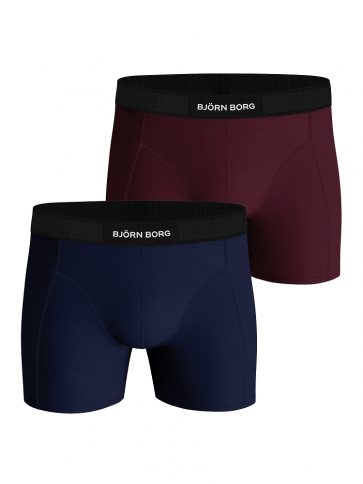 Björn Borg - Heren - 2 Pack Boxershorts - Blauw - Rood - Maat S