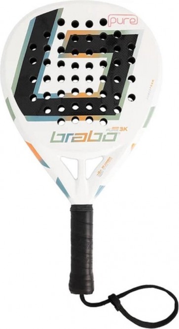  Brabo - Pure 3K - Premium - Ronde Vorm - Padelracket - Wit 