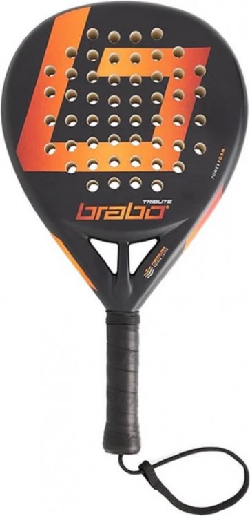  Brabo - Tribute - Teardrop - Padelracket - Zwart met oranje 