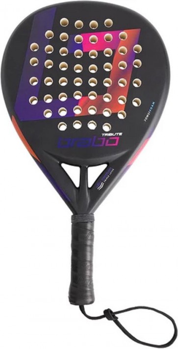  Brabo Tribute 3KT Teardrop - Padelracket - Paars met rood 