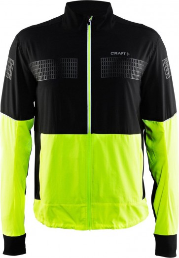 Craft - Brilliant 2.0 Light Jacket - Hardloopjas - Heren - Zwart met Geel