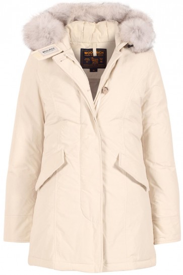 Woolrich Down Luxury Arctic Parka Fox Jas Dames Wit - Maat L