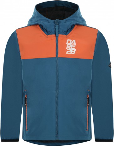 Dare 2b Refrain Softshell Kinderjas - Blauw/Oranje