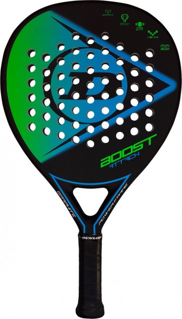 Dunlop Padel BOOST ATTACK 2.0 - Zwart met Groen