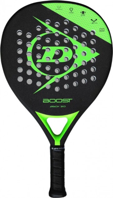 Dunlop Padel BOOST ATTACK 2.0 - Zwart met Groen