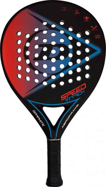 Dunlop Speed Attack - Padel Racket - Zwart met Rood