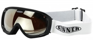 Sinner - Avalanche - Skibril Unisex - Mat Zwart - Bruine lens - S3