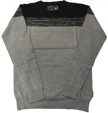 Indicode - Heren - Trui - Arhur Knit - Charcoal Mix - Maat S