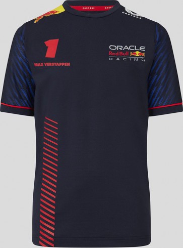 Red Bull Racing -Max Verstappen - Kids - Teamline Driver - T-Shirt - Blauw 
