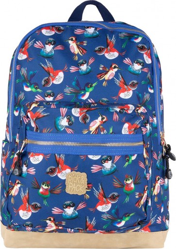 Pick & Pack - Birds - Rugzak - Maat M - Navy