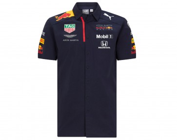 Red Bull Racing - Max Verstappen - Heren Team Shirt - Heren - Navy - Maat XS