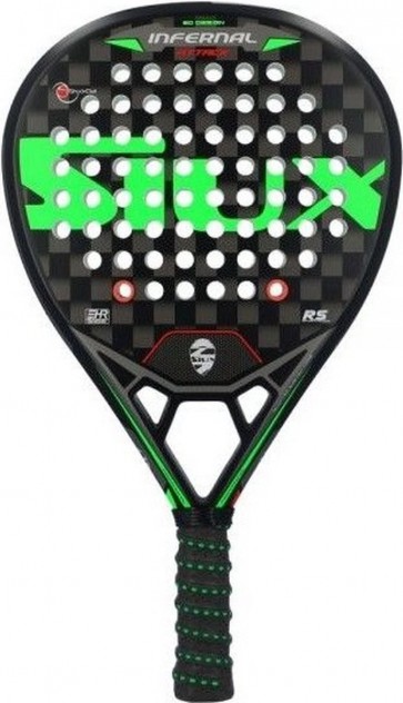 Siux - Infernal Attack - Padelracket - Zwart met Groen