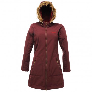 Softshell Parka Dames - Regatta Autumnstar Winterjas - Bordeaux Rood