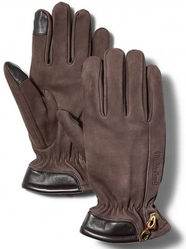 Timberland Seabrook Lederen Touchscreen Heren Handschoenen - Bruin 