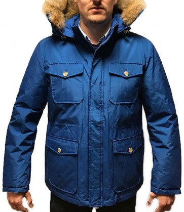 Woolrich Winterjas Blauw Heren - Maat XL