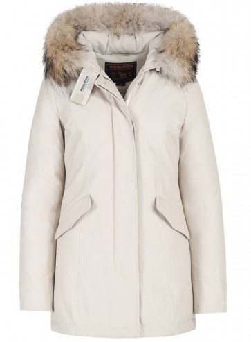 Woolrich Arctic Parka Winterjas Dames Crème Wit - Maat L