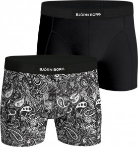 Björn Borg - Heren - 2 Pack Boxershorts -  Zwart - Printjes