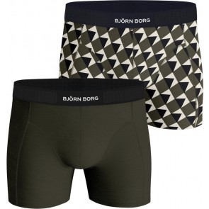 Björn Borg - Heren - 2 Pack Boxershorts - Groen - Groenprint