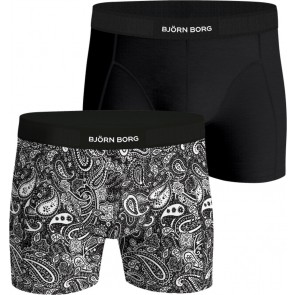 Björn Borg - Heren - 2 Pack Boxershorts -  Zwart - Printjes