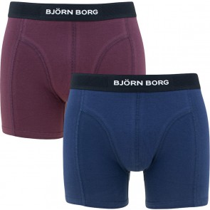 Björn Borg - Heren - 2 Pack Boxershorts Premium- Zwart - Rood