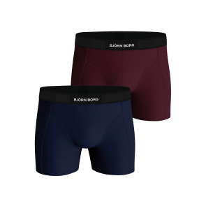 Björn Borg - Heren - 2 Pack Boxershorts - Blauw - Rood - Maat S