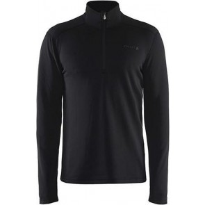 Craft- Heren - Thermo zipshirt - Sweep Halfzip - Zwart - Maat XS