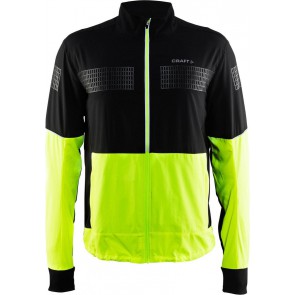 Craft - Brilliant 2.0 Light Jacket - Hardloopjas - Heren - Zwart met Geel