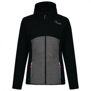 Dare 2B Demure Dames Softshell Jas - Zwart met grijs