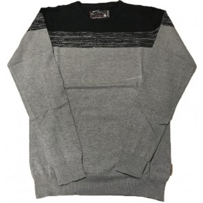 Indicode - Heren - Trui - Arhur Knit - Charcoal Mix - Maat S