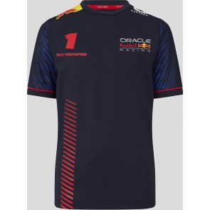 Red Bull Racing -Max Verstappen - Kids - Teamline Driver - T-Shirt - Blauw 