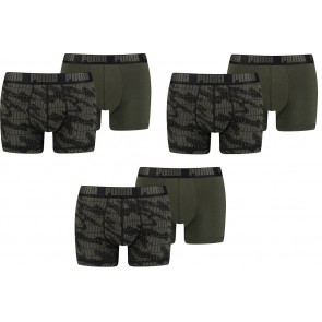Puma - 6-pack - Boxershorts - Camo Forest Green - Maat S