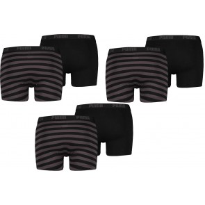 Puma - 6-pack - Boxershorts - Stripe en Zwart - Maat S