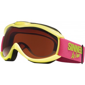 Sinner Toxic Matte Lime Green Double Orange - Skibril (Cat. 2 - ☀)