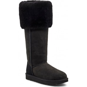 UGG - OVER THE KNEE BAILEY BUTTON - Laarzen - Dames - Zwart - Maat 38 - Showmodel