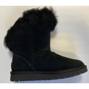 UGG - W Classic Short Fluff Collar Laarzen - Sample - Zwart - Maat 38