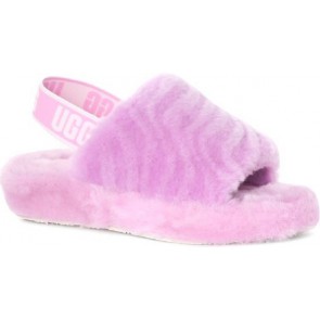 UGG W Fluff Yeah Slide Dames Slippers Sloffen - Paars Roze - Maat 39- Showmodel