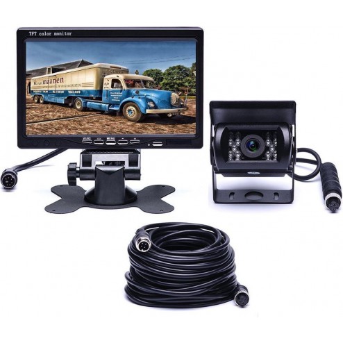 BrandWay Bedrade Achteruitrijcamera set met 7 inch scherm - Achteruitrij Camera bedraad voor Auto - Camper - Caravan - Vrachtwagen - Landbouw - Open doos model