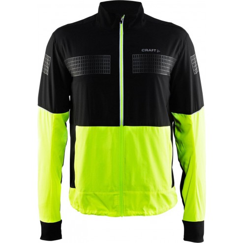 10 stuks Craft Brilliant 2.0 Light Jacket Heren Hardloopjas - Maat XXL - Mannen - zwart/geel