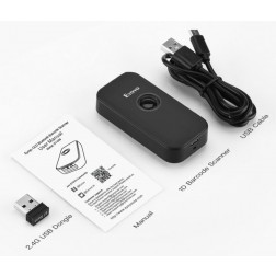 BrandWay Draadloze Mini Barcode Scanner - Bluetooth, 2.4G en USB verbinding