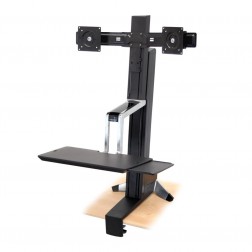 Ergotron - WorkFit-S, Dual Monitor Sit-Stand Workstation